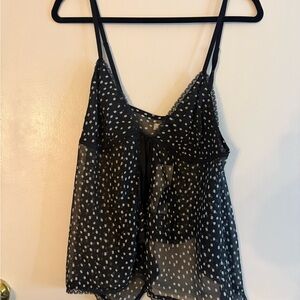 Urban Outfitters Black and White Polka Dot Camisole
